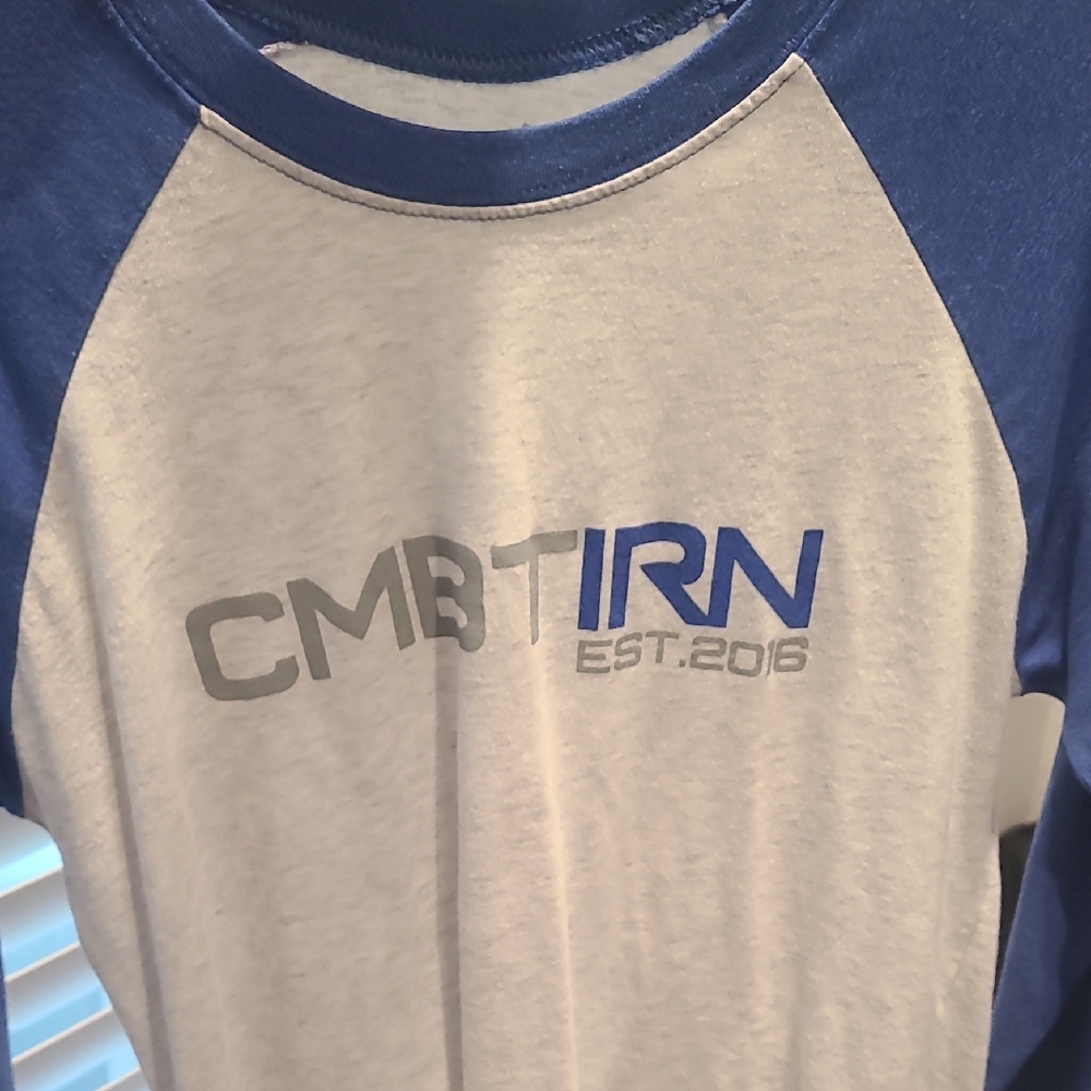 Blue and Gray Long Sleeve Tee